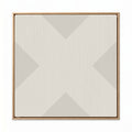 X Mark, Minimalist Geo Art on Framed Canvas