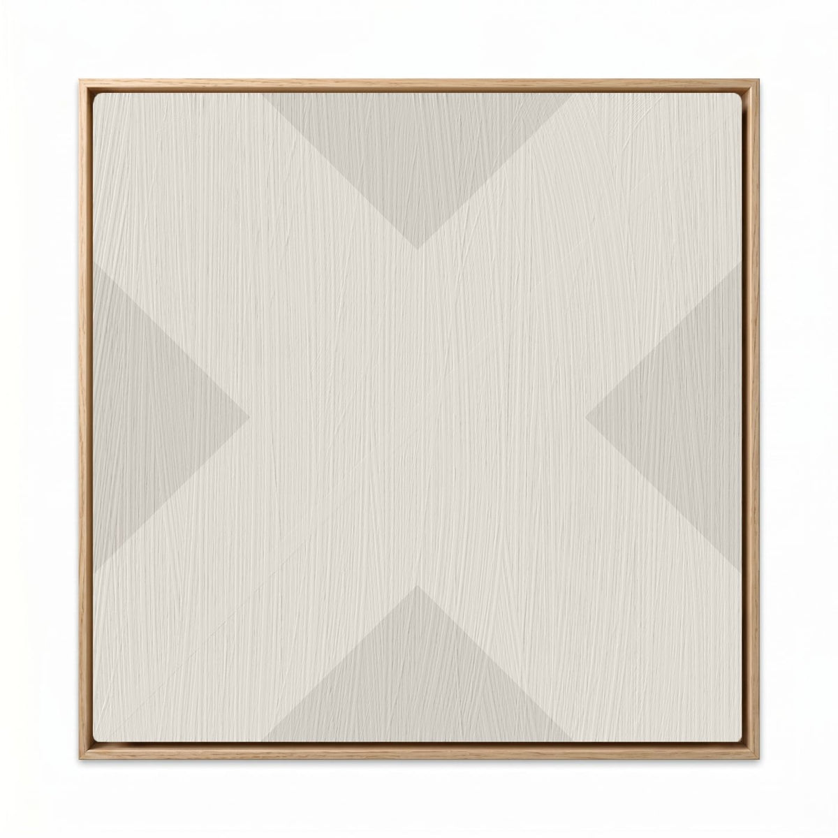 X Mark, Minimalist Geo Art on Framed Canvas