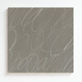 Abstract Neutral Framed Canvas Wall Art in French Linen