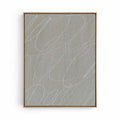 Gestural Marks in Stone Gray Framed Wall Art