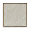 Abstract Marks in French Linen Framed Canvas Wall Art