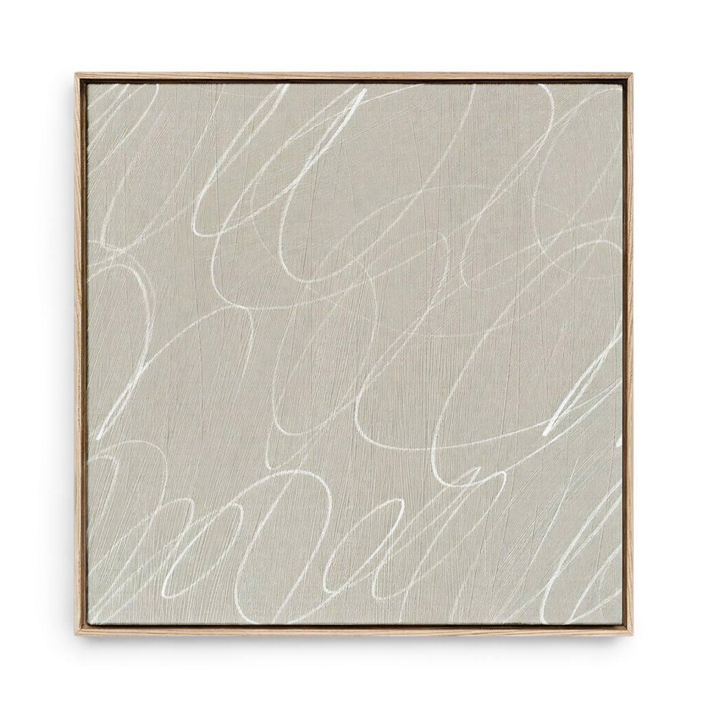 Abstract Marks in French Linen Framed Canvas Wall Art